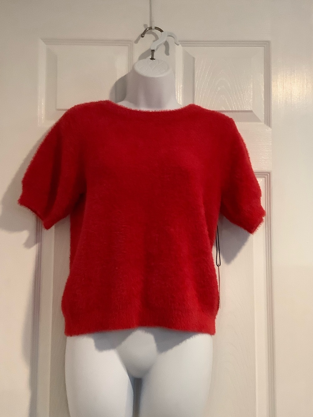 NWT BAILEY/44 Red Super Soft Fuzzy Stretchy Classic Fall Holiday Sweater S